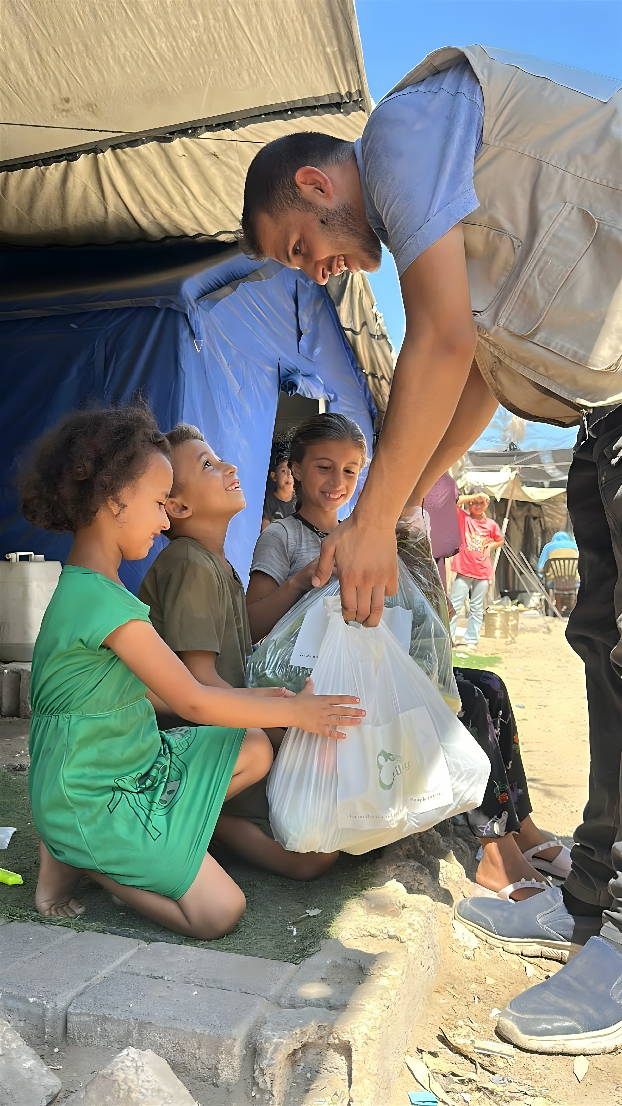 Distribution humanitaire à Gaza