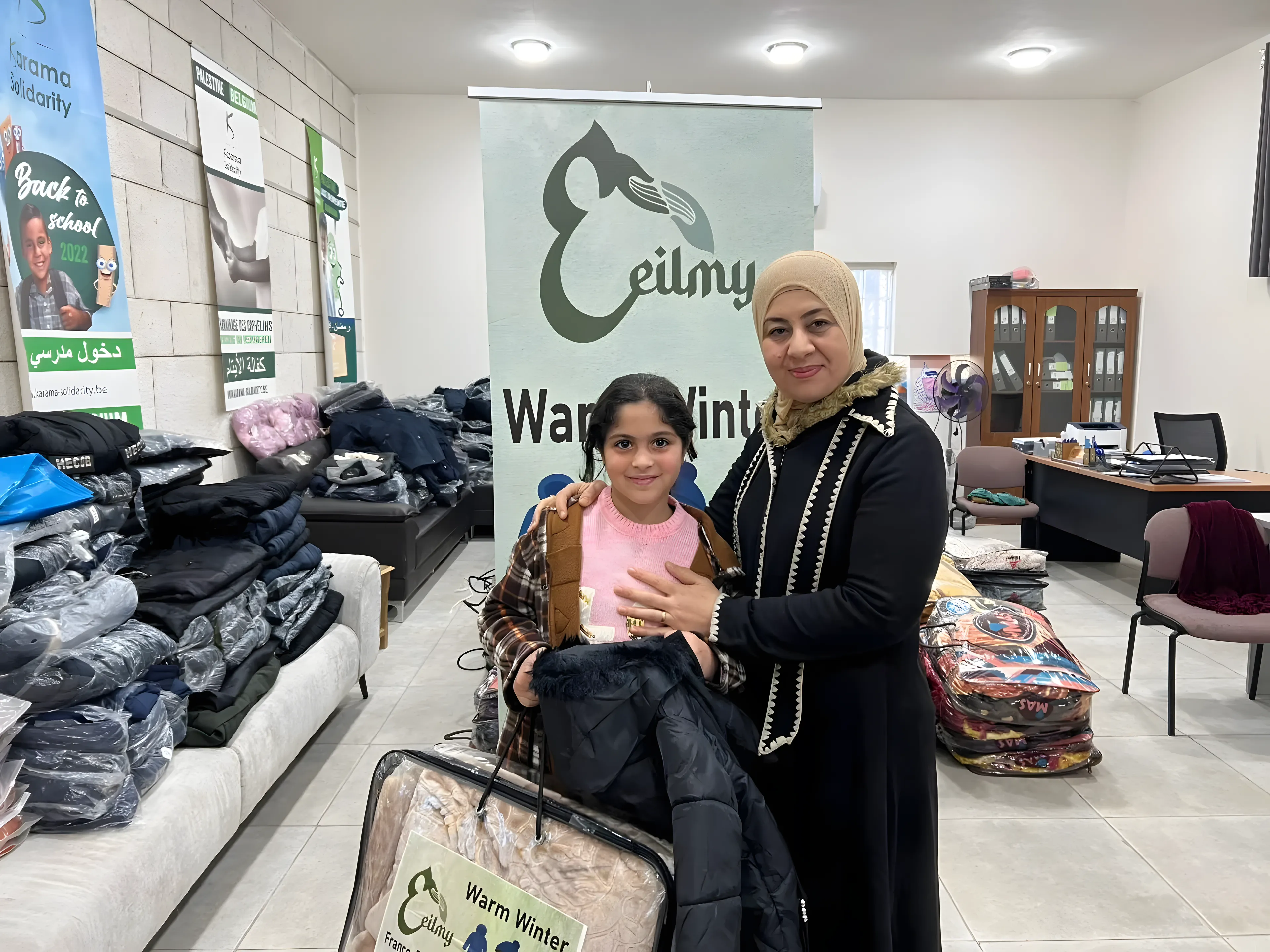 Clothing distribution and winter aid.