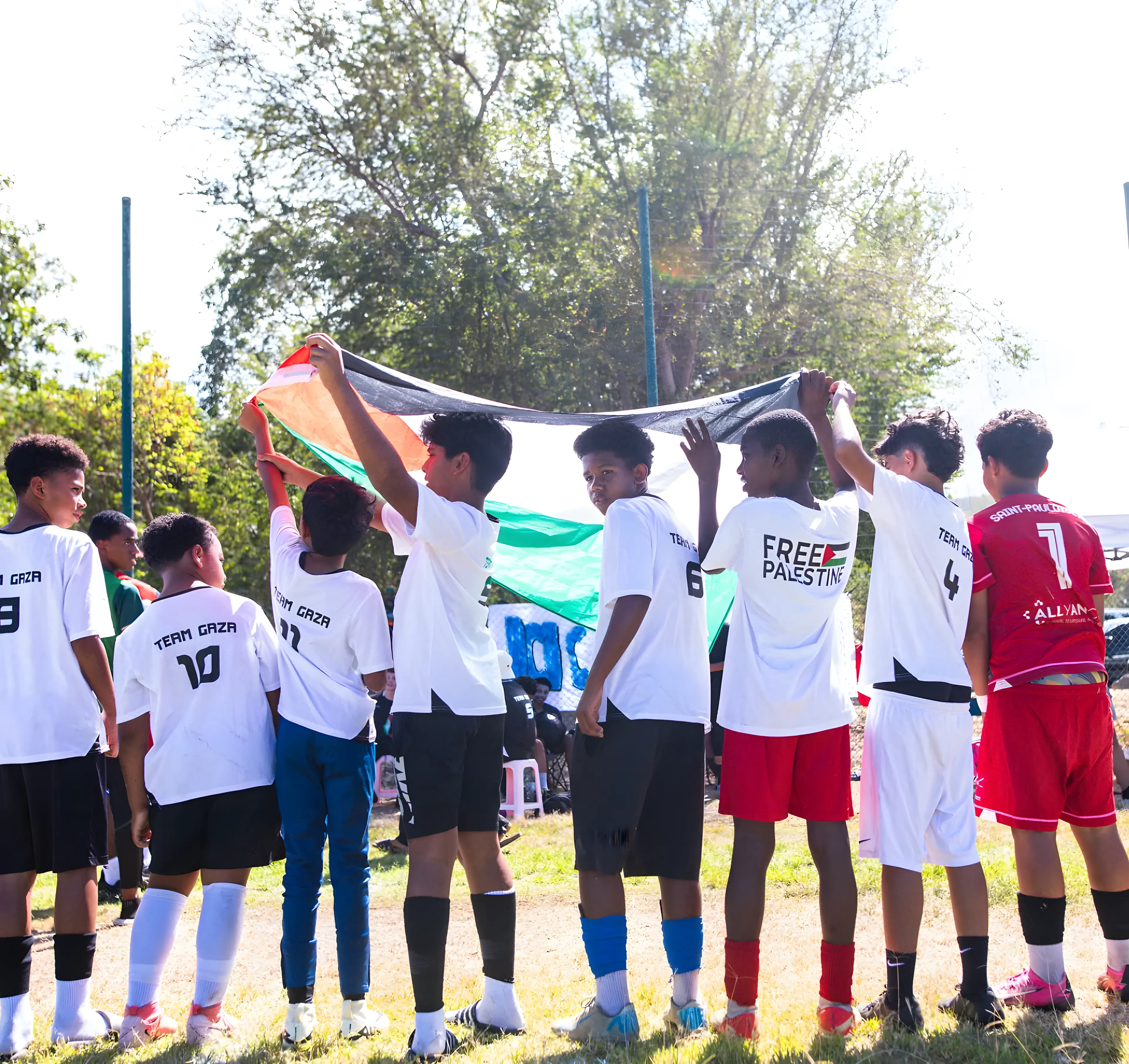 Young participants gathered at a tournament.
