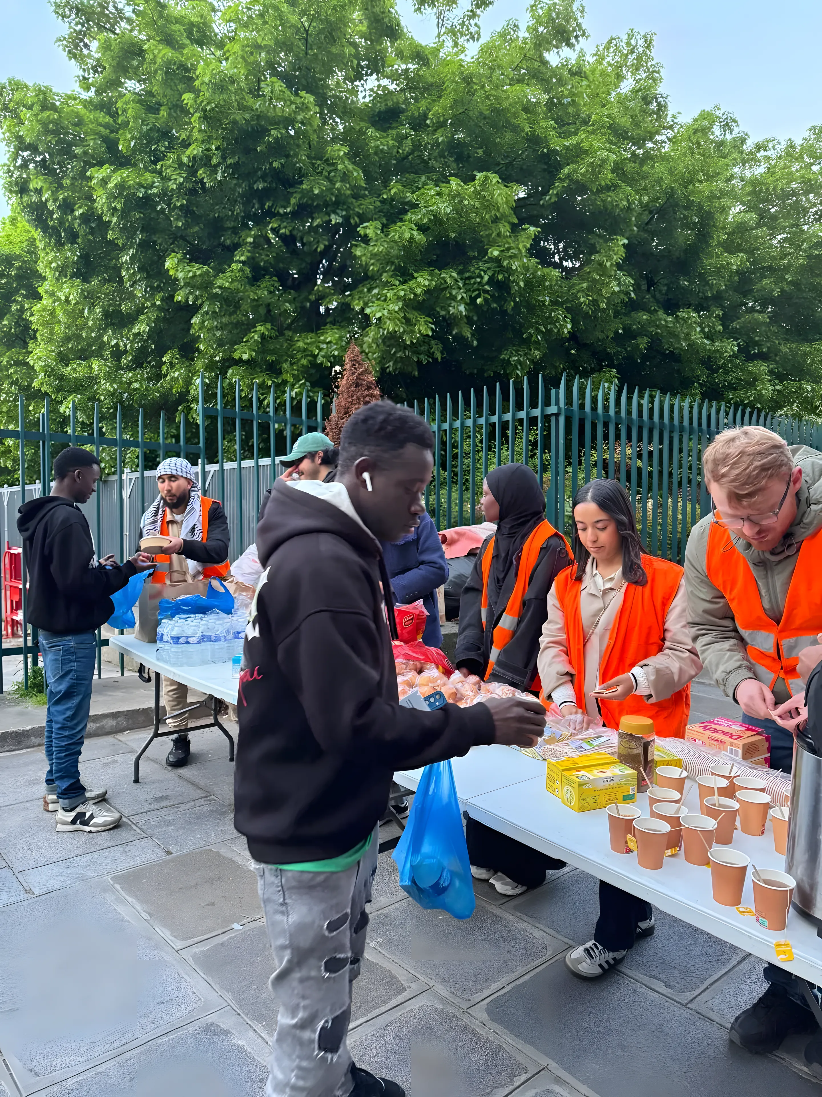 Distribution during street outreach.