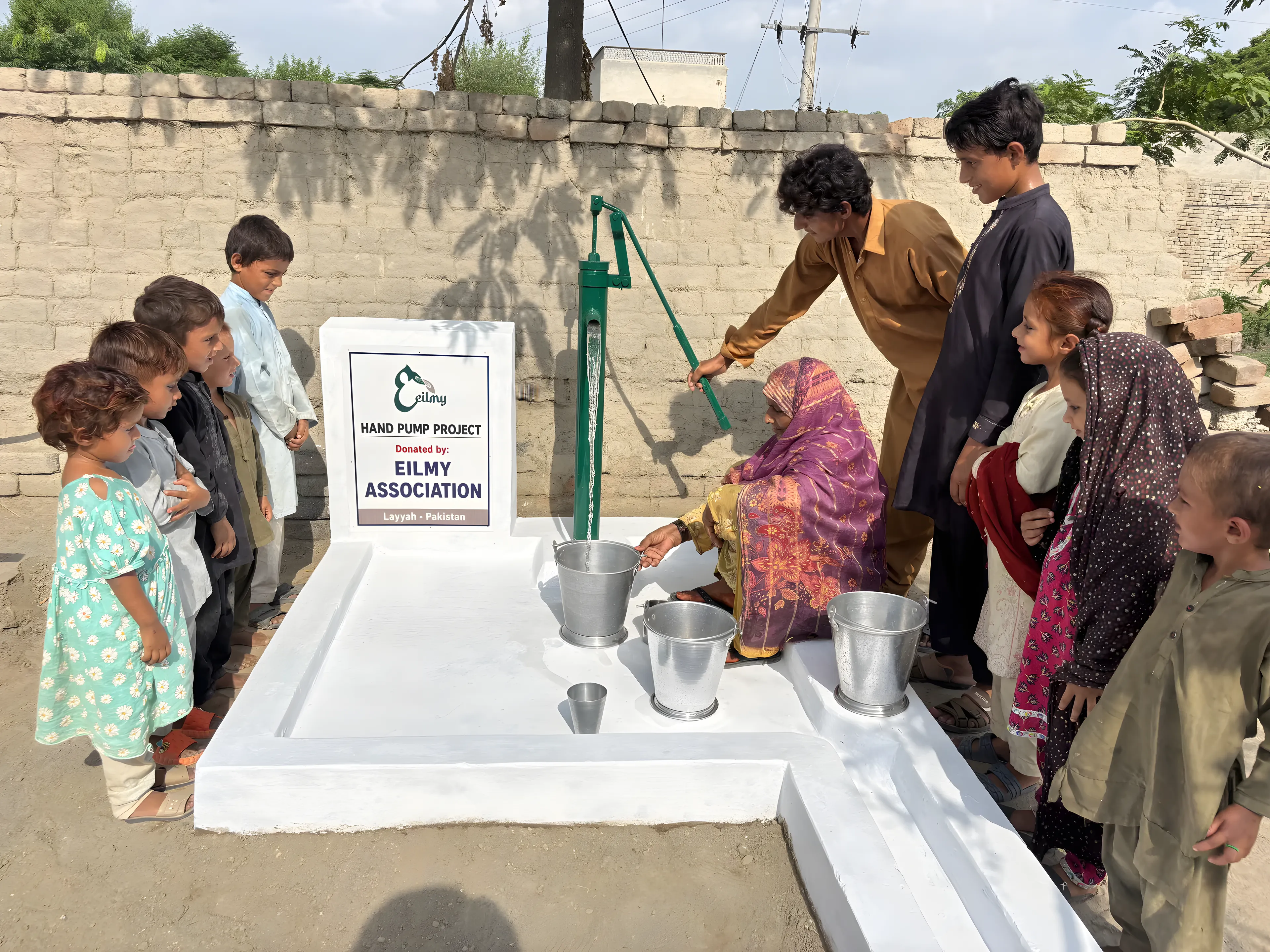 Nouveau point d’eau construit au Pakistan.